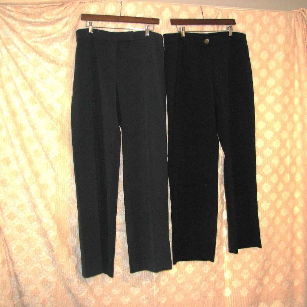 Two CAbi Carol Anderson by Invitation Women's Dress Pants Trousers Size 16